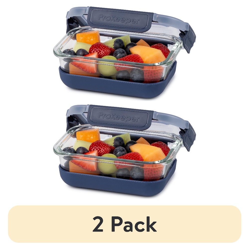 Food Storage For Pantry - 2'li Paket 1.6 Bardaklık Cam Gıda