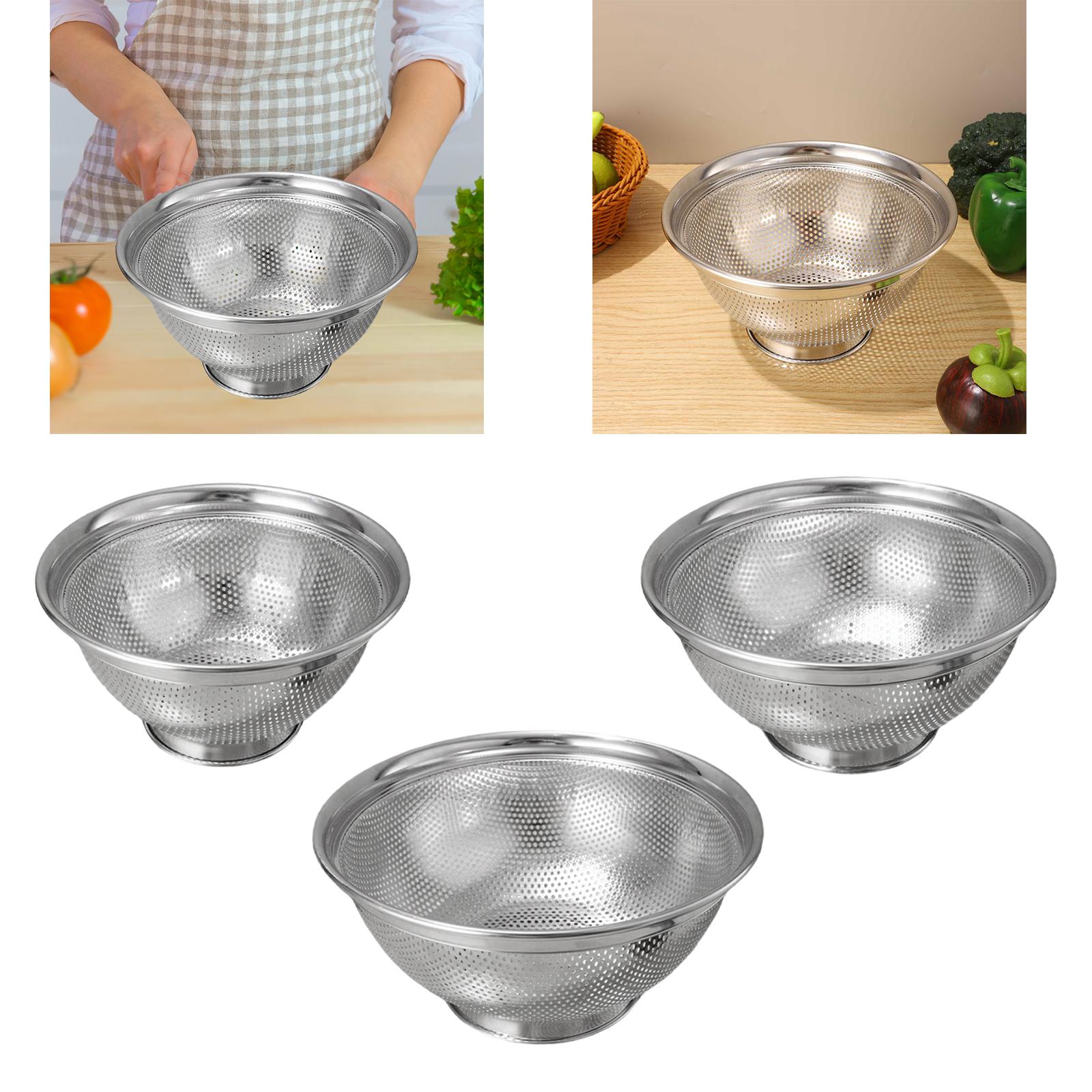 Food Storage Home - Paslanmaz Çelik Mutfak Süzgeci Kompakt Süzgeç