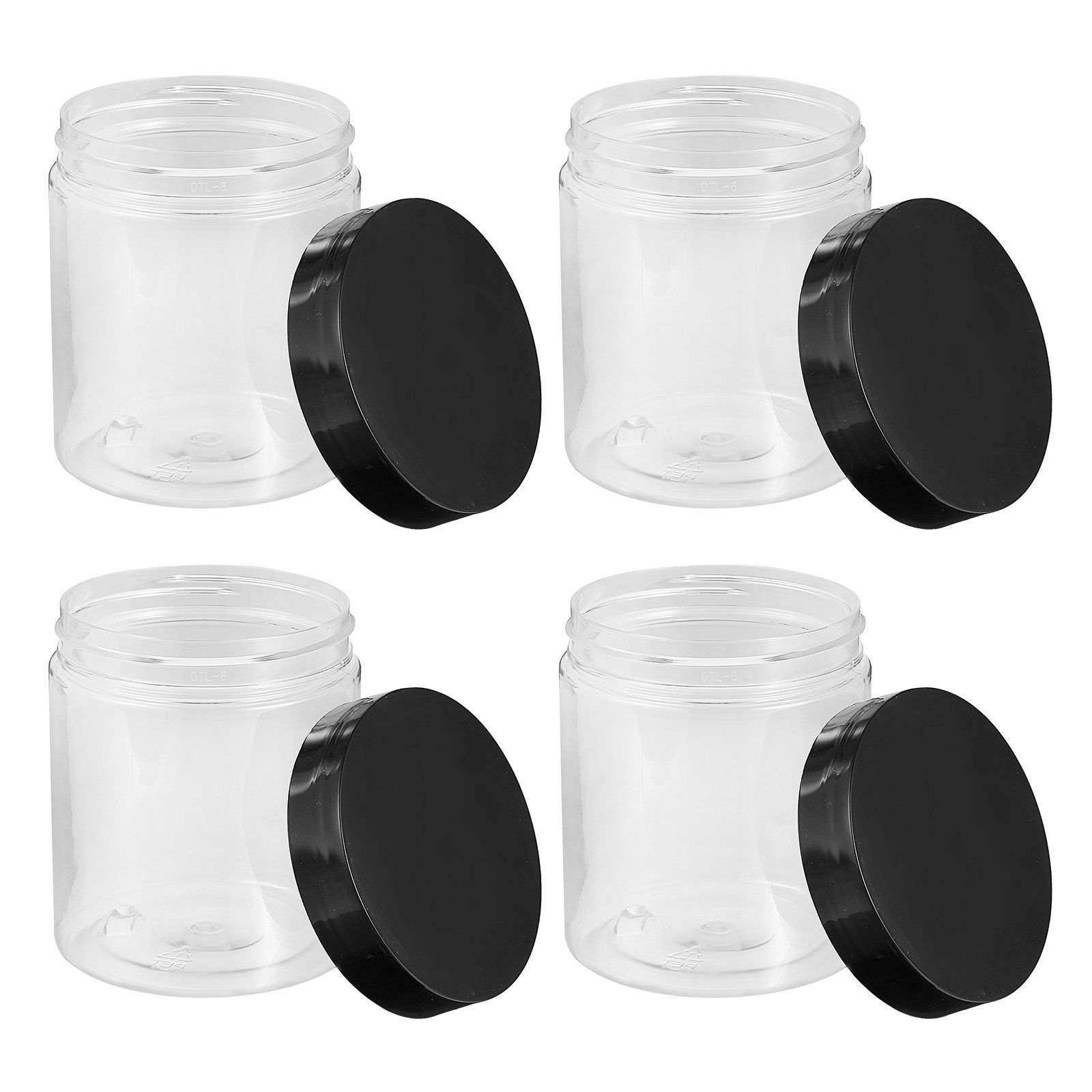 Airtight Cereal Jar - 12 Adet Şeffaf Plastik Mühürlü Saklama