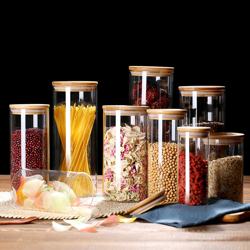 Airtight Cereal Jar - Cam Gıda Saklama Kavanozları Hava Geçirmez