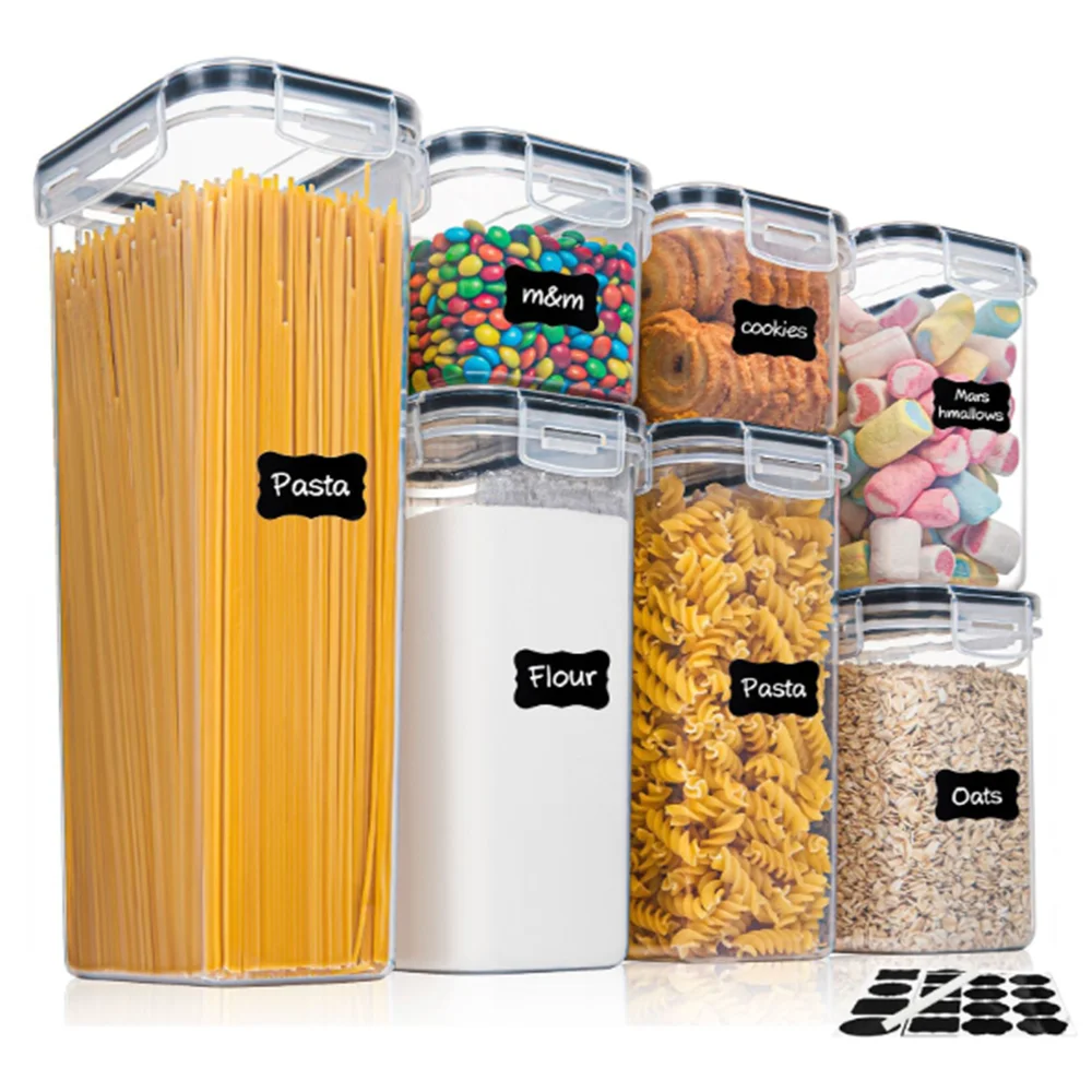 Food Storage Acrylic Containers - Mutfak 7 Parça Gıda Saklama Kabı