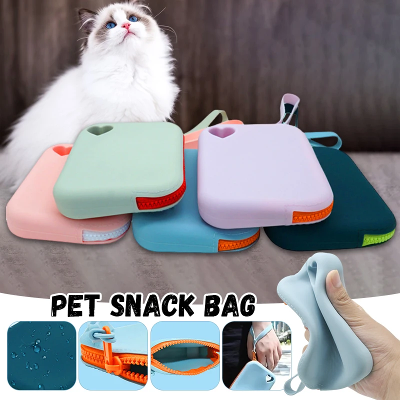 Food Storage Zipper - Sunorchid Silikon Köpek Ödül Çantası Evcil