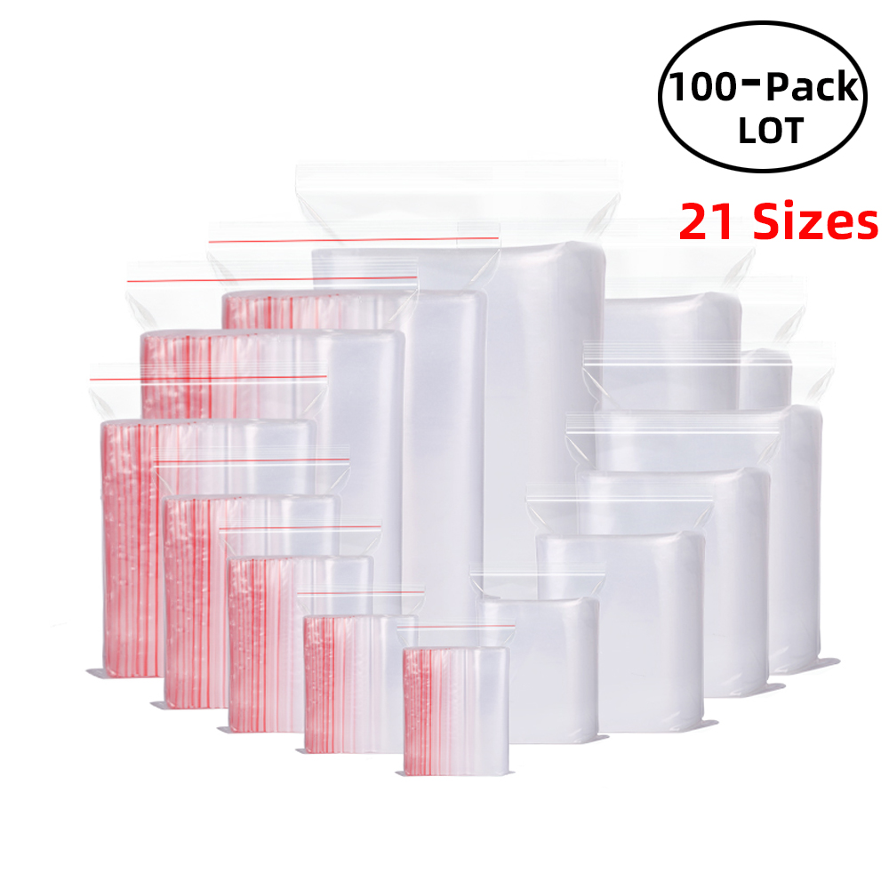 Food Storage Zipper - 100 adet/paket Açılıp Kapanabilir kilitli poşetler