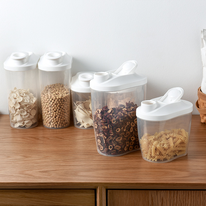 Airtight Cereal Jar - 1/1.5L Ev Mutfak Tahıl Saklama Kavanozu,