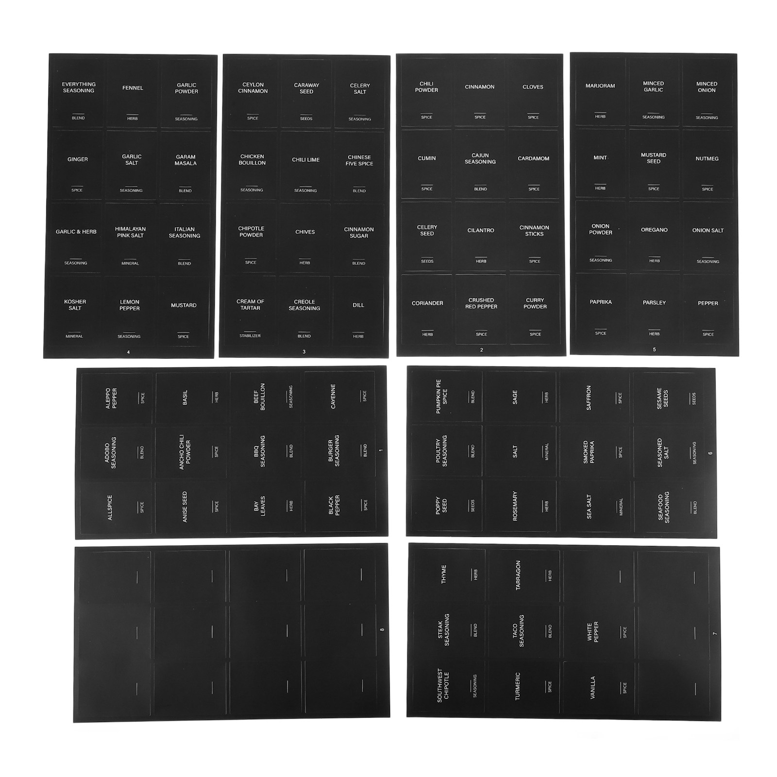 Food Storage For Pantry - 32 Adet Baharat Etiketi Su Geçirmez