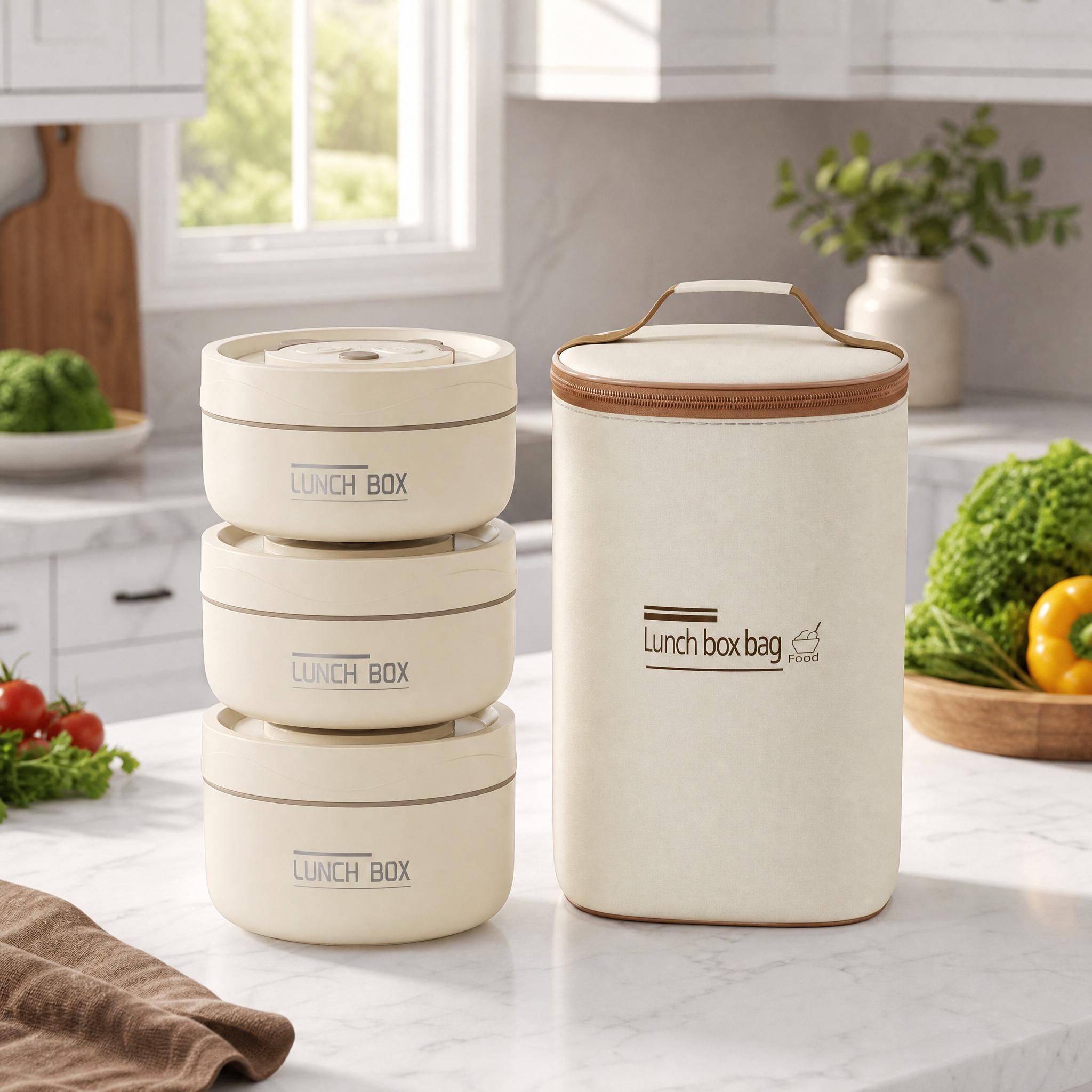 Food Storage Kits - 4 Adet İstiflenebilir Sızdırmaz Yemek Kabı