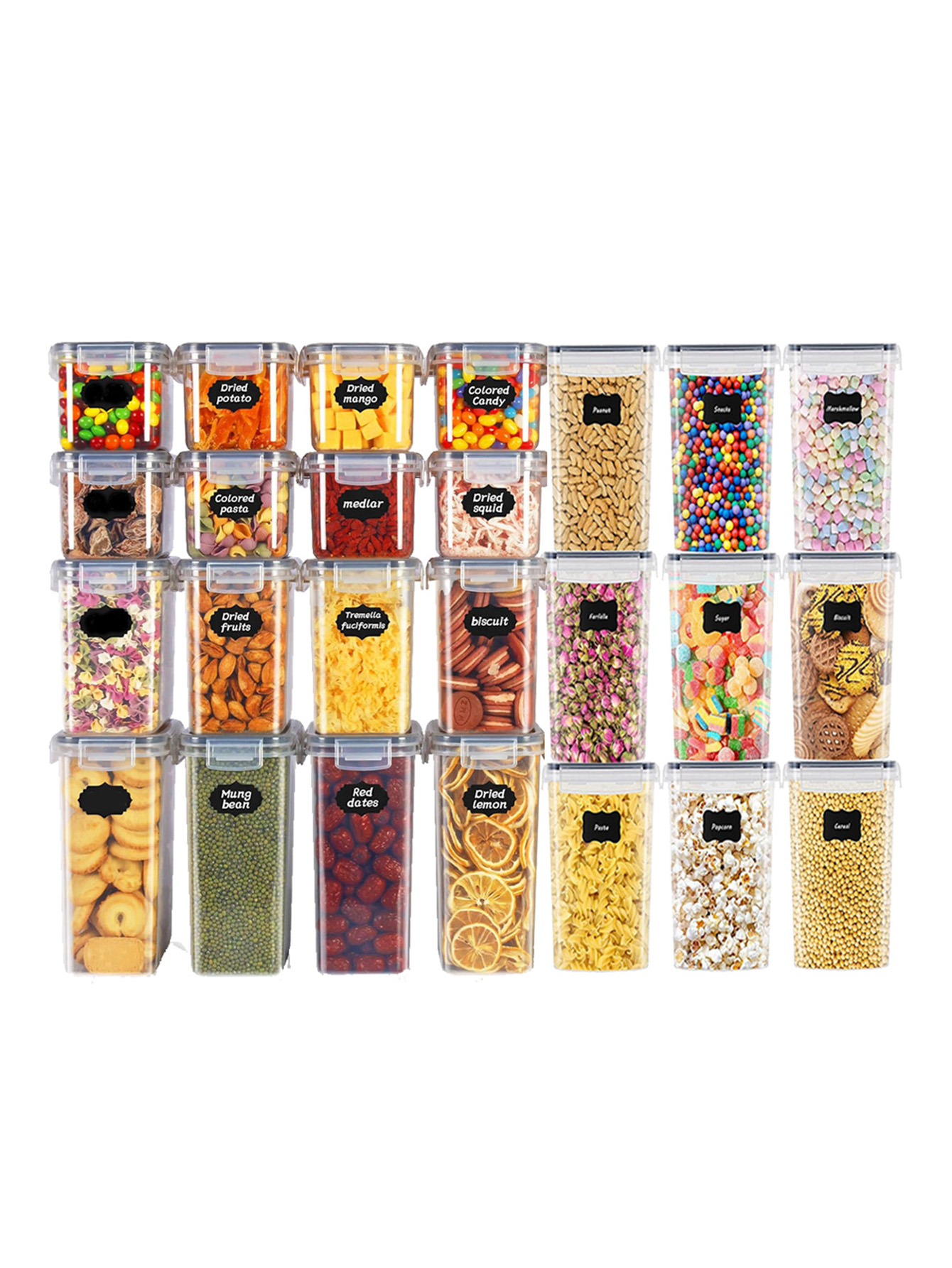 Food Storage Meals - 48 adet, Kapaklı Mühürlü Gıda Saklama