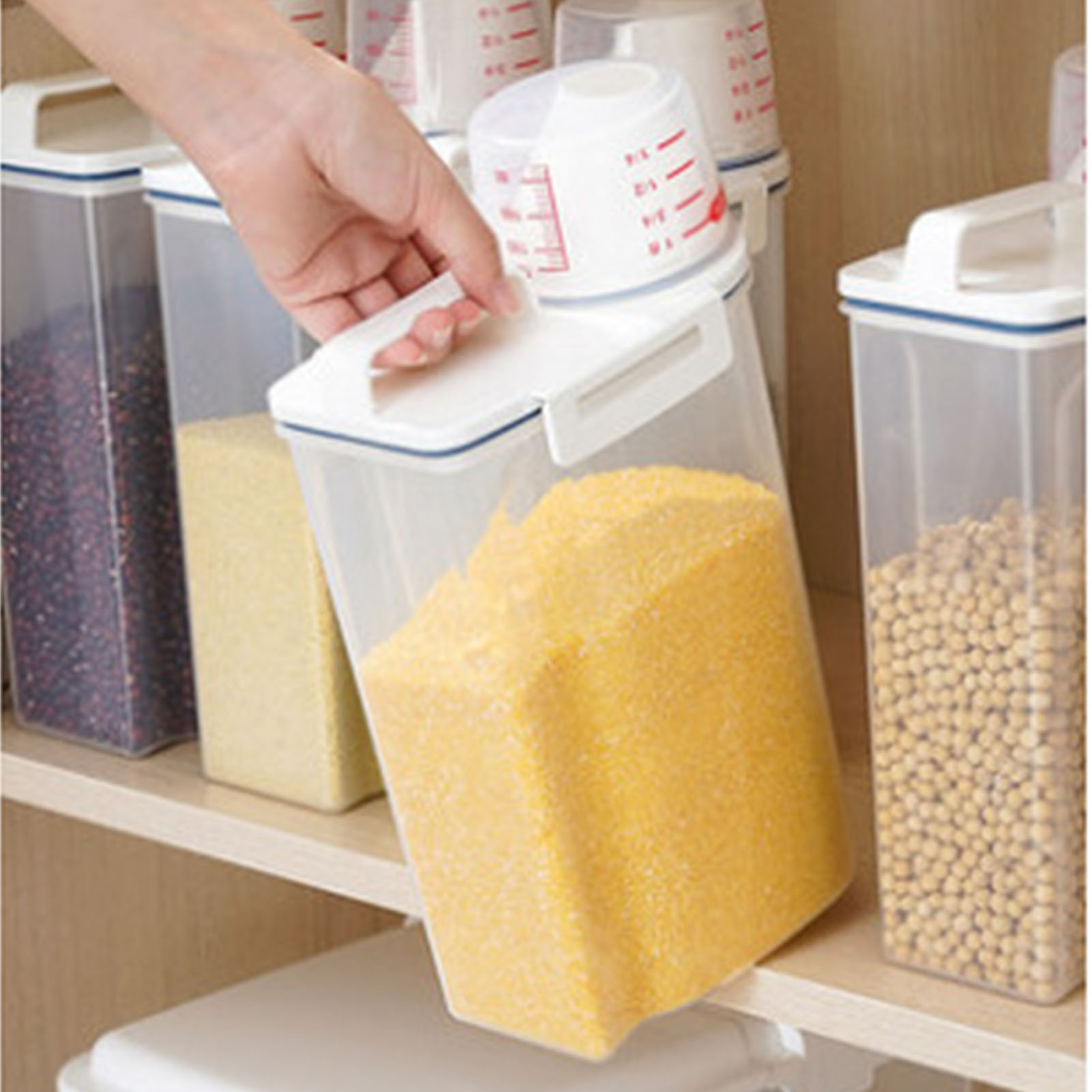 Food Storage Acrylic Containers - Tahıl Saklama Kabı Pirinç Depolama Varili