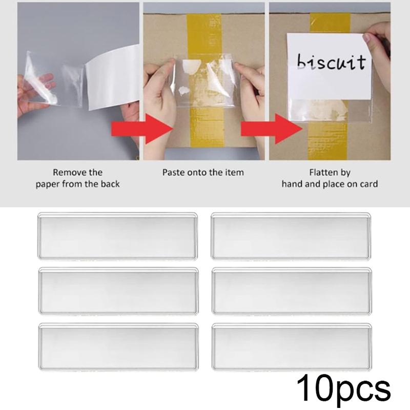 Food Storage For Pantry - 10 adet şeffaf PVC yapışkanlı raf