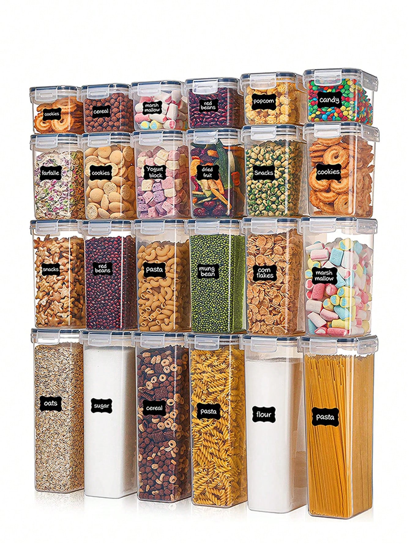 48 adet Hava Geçirmeyen Gıda S - Food Storage For Pantry incelemesi ve fiyatı