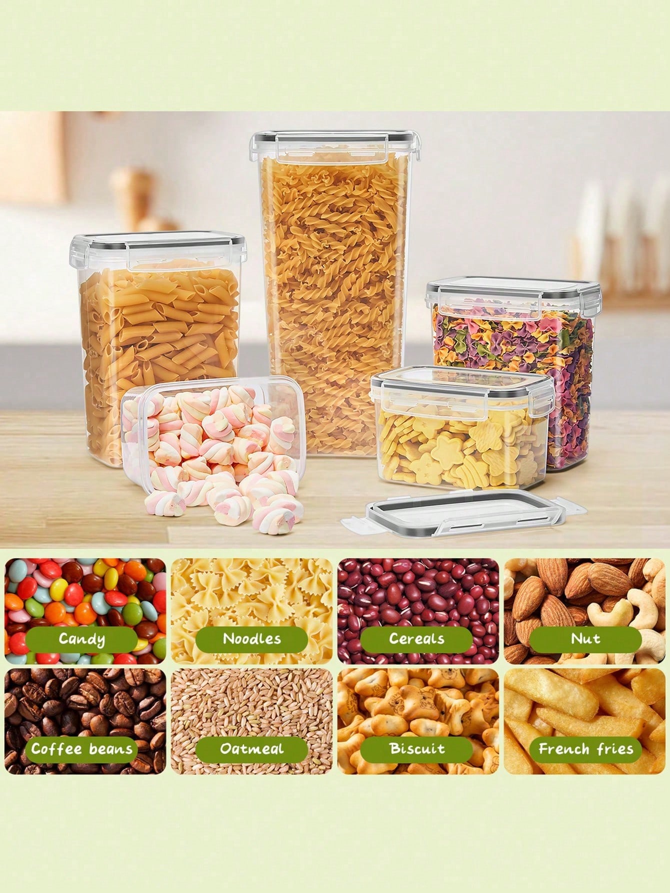 48 adet Hava Geçirmeyen Gıda S - Food Storage For Pantry incelemesi ve fiyatı