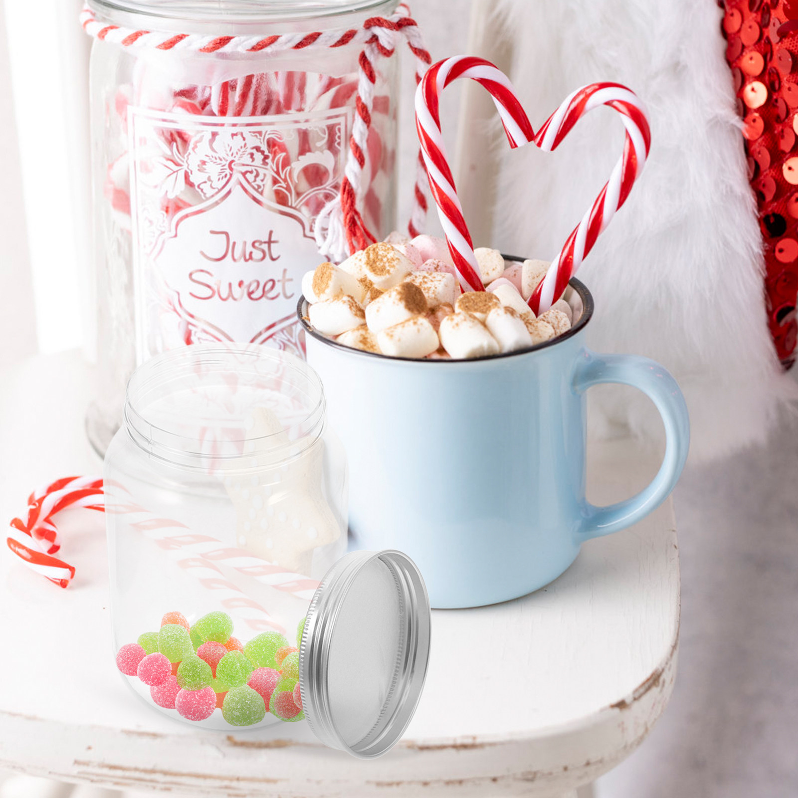 4 adet şeffaf plastik kavanozl - Food Storage Jars With Lids incelemesi ve fiyatı