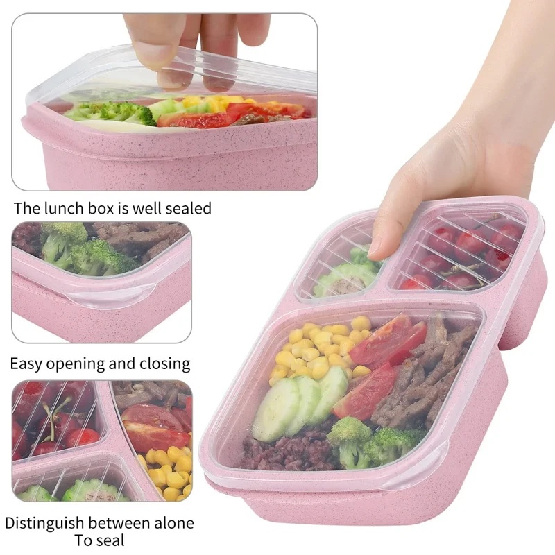 1-3 adet Bento Öğle Yemeği Kut - Food Storage Prep Containers incelemesi ve fiyatı