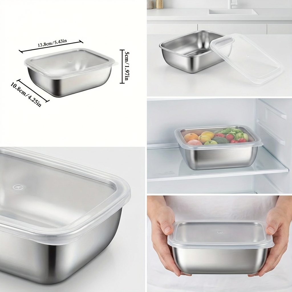 5'li Paslanmaz Çelik Gıda Sakl - Food Storage Prep Containers incelemesi ve fiyatı