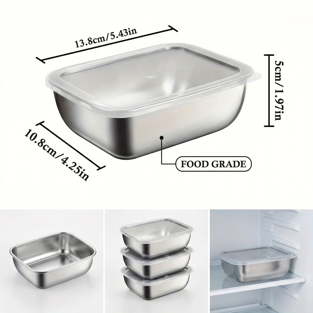 5'li Paslanmaz Çelik Gıda Sakl - Food Storage Prep Containers incelemesi ve fiyatı