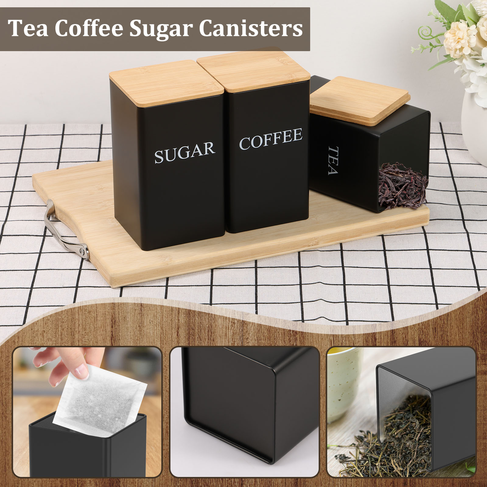 1000 ML Kahve Çay ve Şeker Ten - Food Storage Jars With Lids incelemesi ve fiyatı