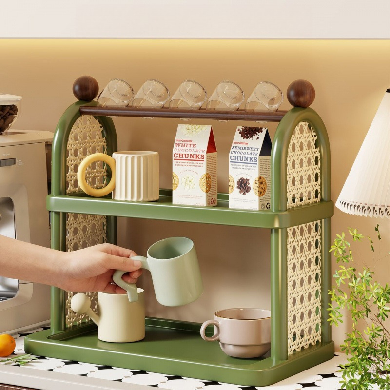 2 Katlı Vintage Rattan Bardak  - Food Storage For Room incelemesi ve fiyatı