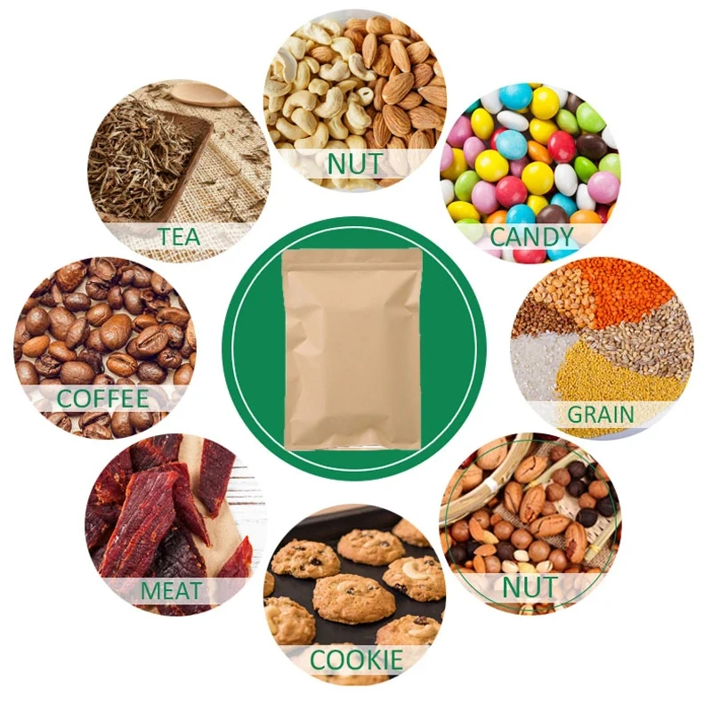 100 adet kahverengi Kraft kağı - Food Storage Zipper incelemesi ve fiyatı