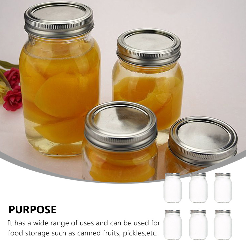 6 adet şeffaf yuvarlak cam kav - Food Storage Jars With Lids incelemesi ve fiyatı