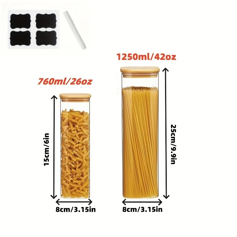 Modern 26/42oz Cam Saklama Kab - Food Storage Acrylic Containers incelemesi ve fiyatı