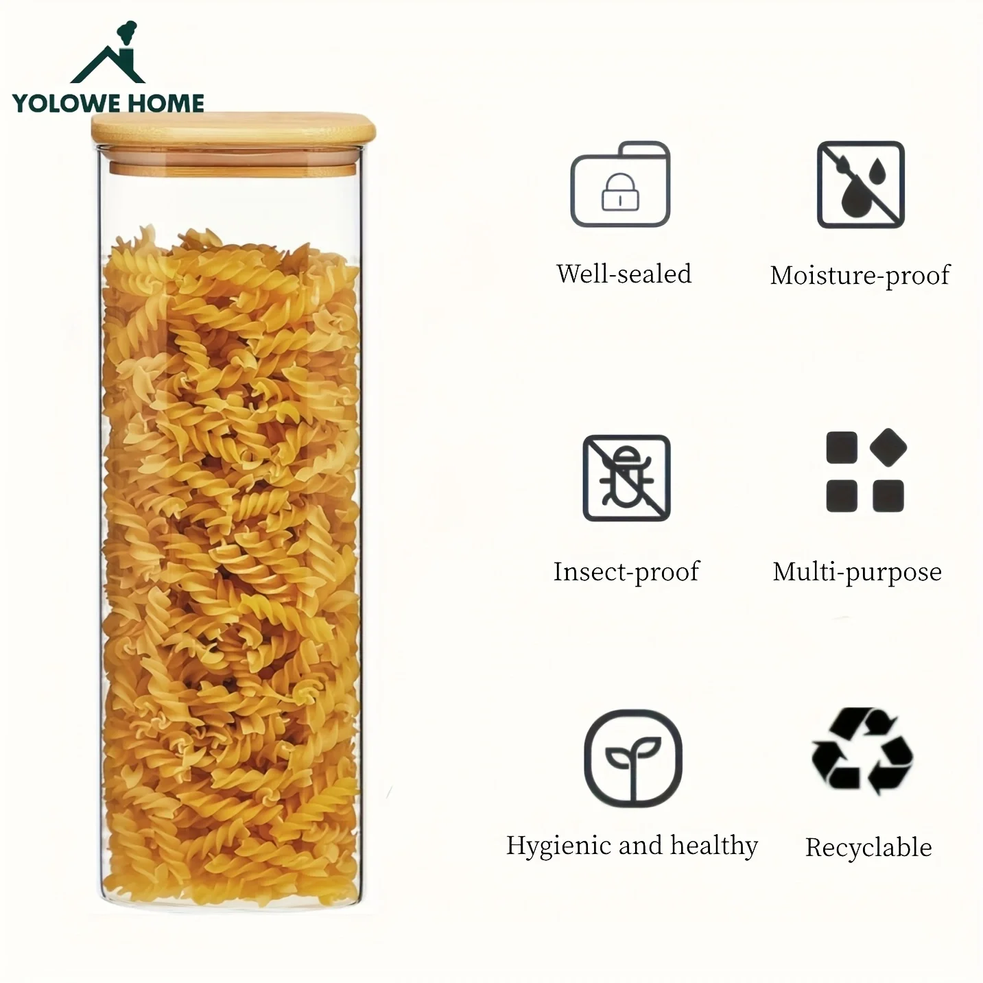 Modern 26/42oz Cam Saklama Kab - Food Storage Acrylic Containers incelemesi ve fiyatı