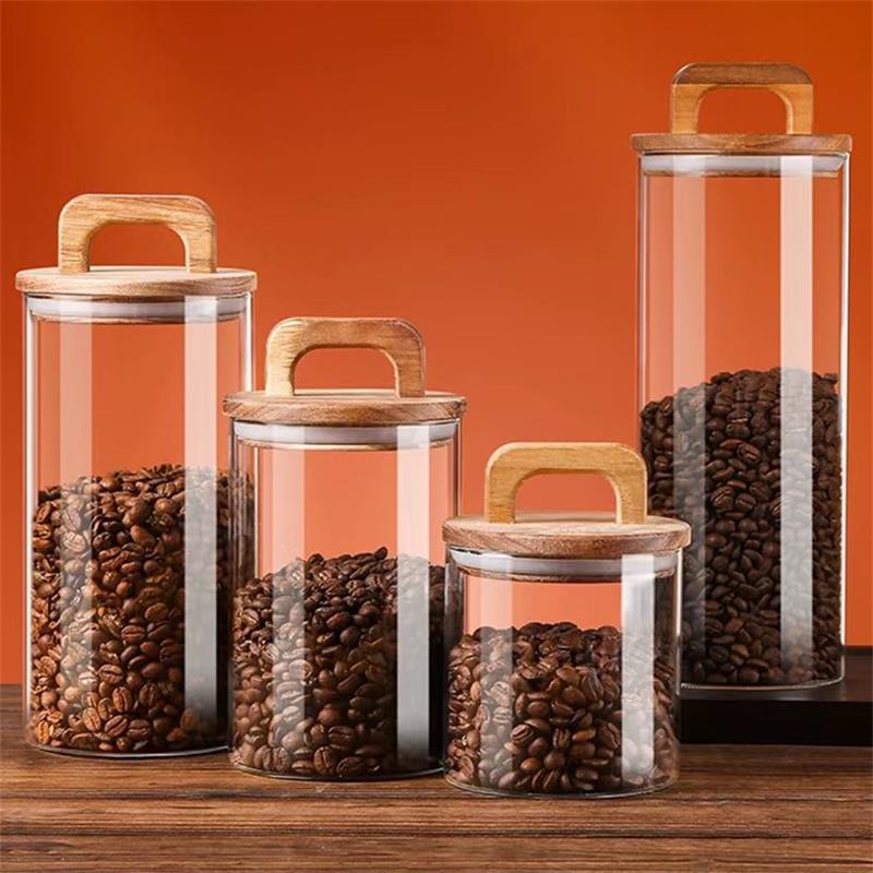 Bambu kapaklı şeffaf cam kavan - Food Storage Jars With Lids incelemesi ve fiyatı