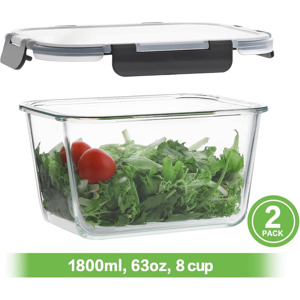 4 Parça 63oz Cam Gıda Saklama  - Food Storage Prep Containers incelemesi ve fiyatı