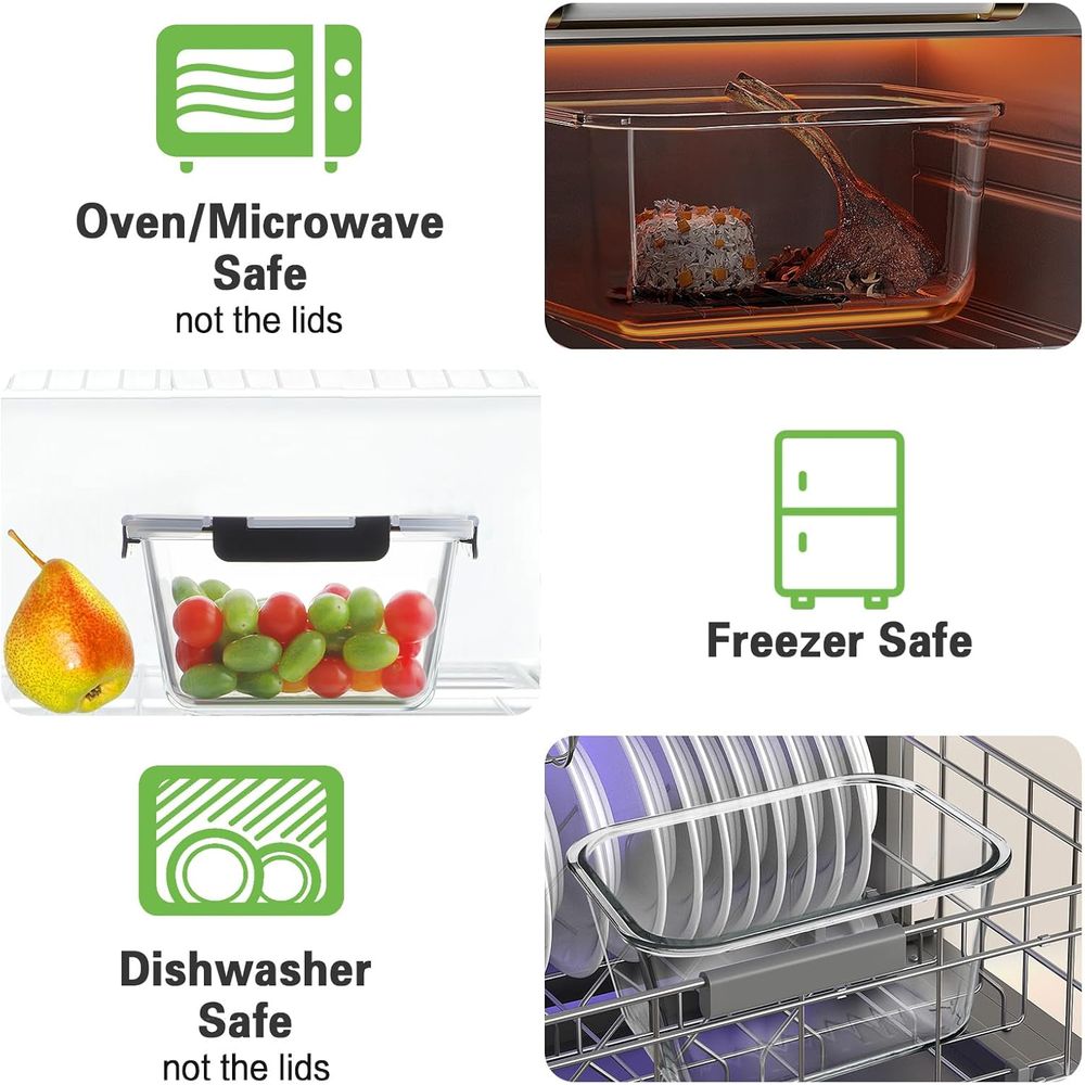 4 Parça 63oz Cam Gıda Saklama  - Food Storage Prep Containers incelemesi ve fiyatı