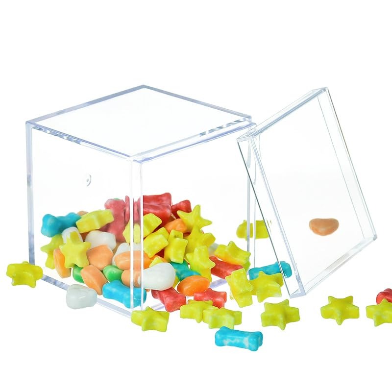 1-50 adet şeffaf akrilik kapak - Food Storage Acrylic Containers incelemesi ve fiyatı