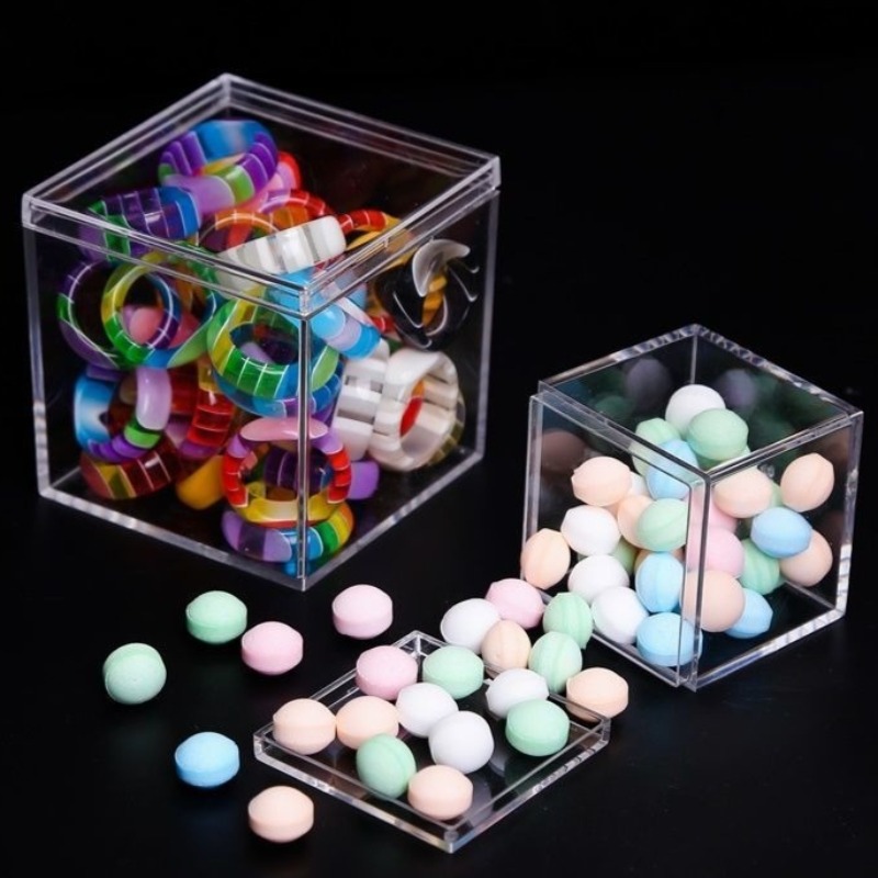 1-50 adet şeffaf akrilik kapak - Food Storage Acrylic Containers incelemesi ve fiyatı