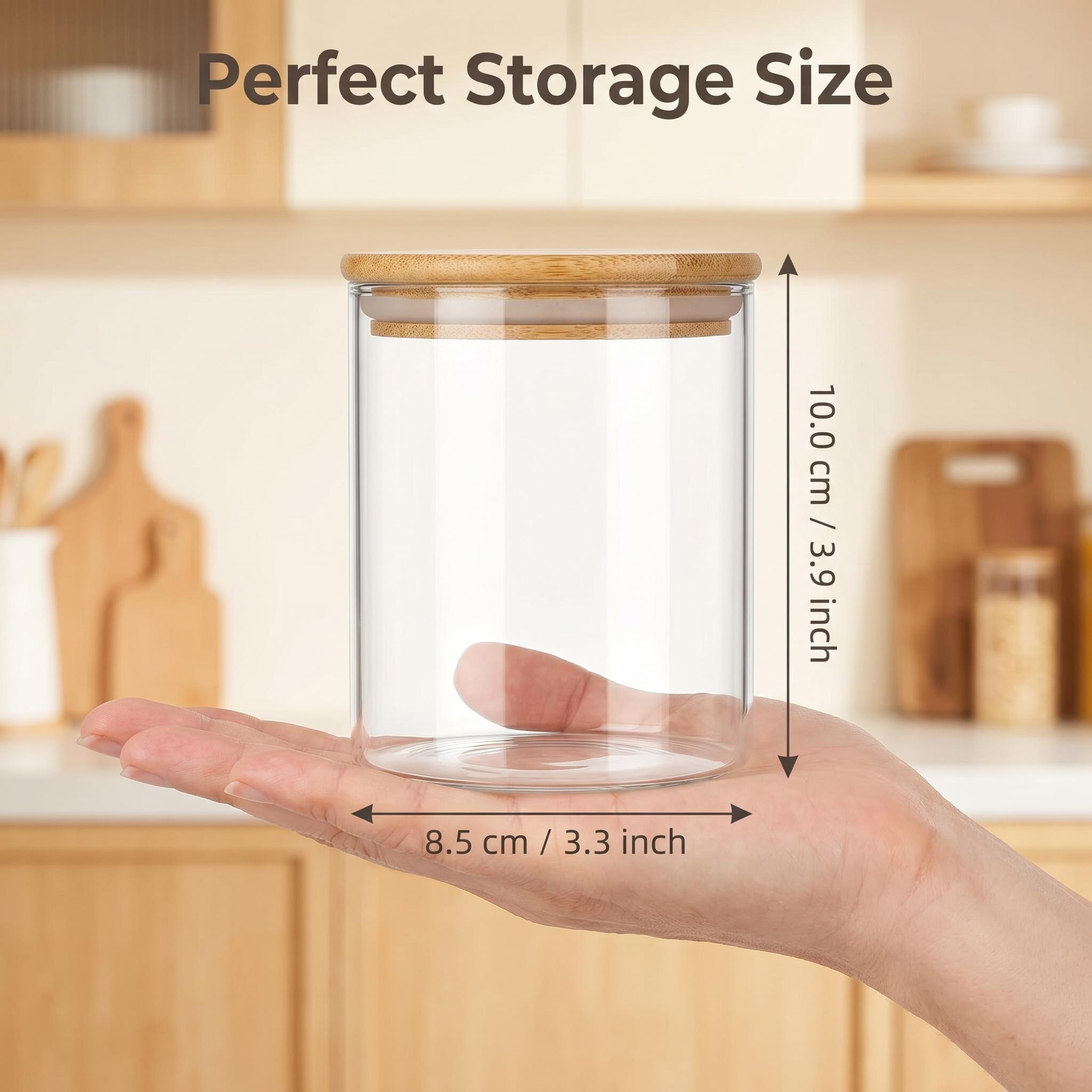9 Parça Şeffaf Cam Saklama Kab - Food Storage Jars With Lids incelemesi ve fiyatı