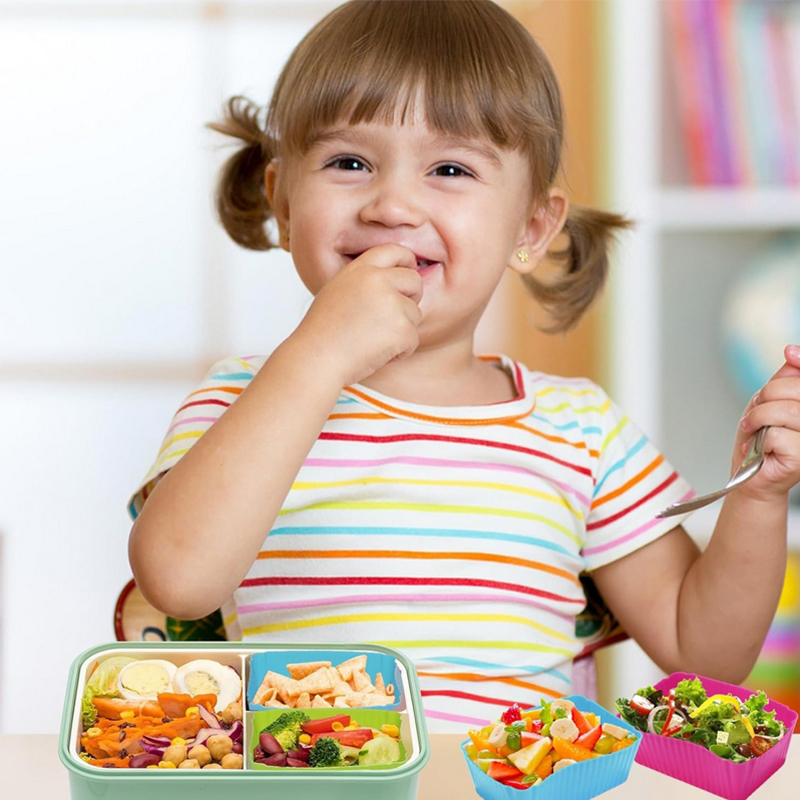 8 adet silikon öğle yemeği kut - Food Storage Heat incelemesi ve fiyatı