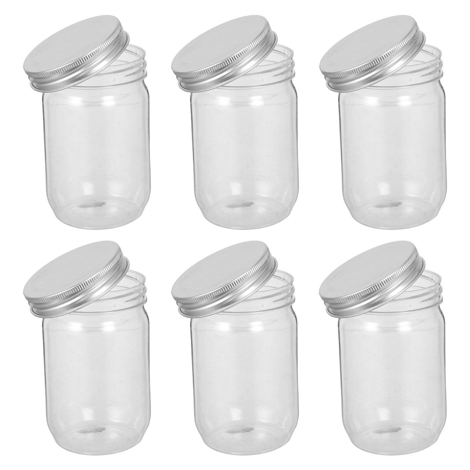 6 adet şeffaf plastik Mason ka - Food Storage Jars With Lids incelemesi ve fiyatı